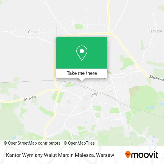 Карта Kantor Wymiany Walut Marcin Malesza