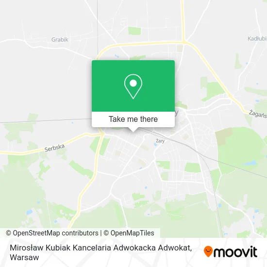 Карта Mirosław Kubiak Kancelaria Adwokacka Adwokat