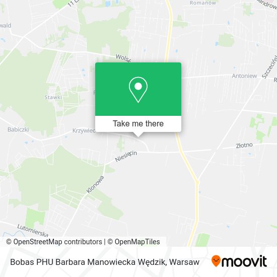 Bobas PHU Barbara Manowiecka Wędzik map