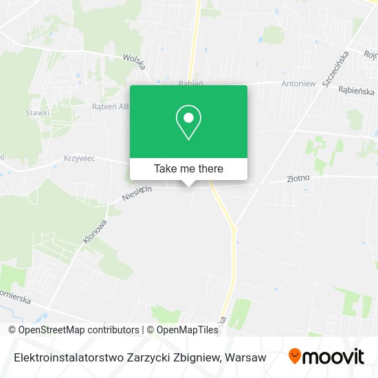 Elektroinstalatorstwo Zarzycki Zbigniew map