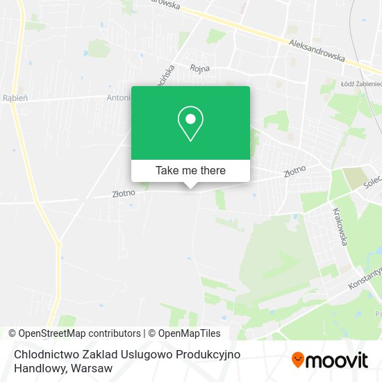 Chlodnictwo Zaklad Uslugowo Produkcyjno Handlowy map