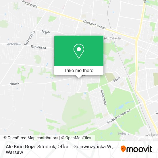 Ale Kino Goja. Sitodruk, Offset. Gojawiczyńska W. map