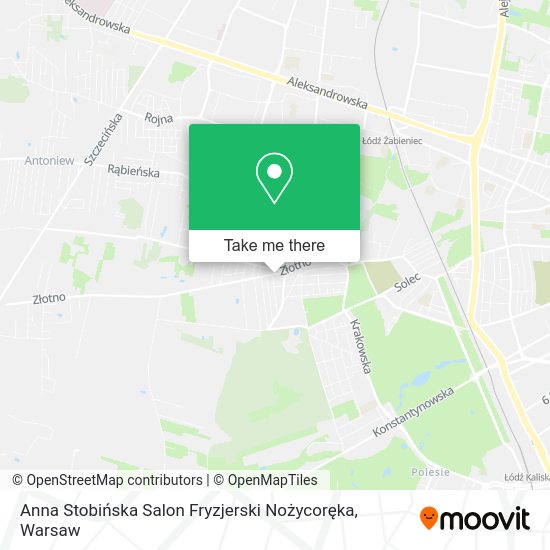 Карта Anna Stobińska Salon Fryzjerski Nożycoręka