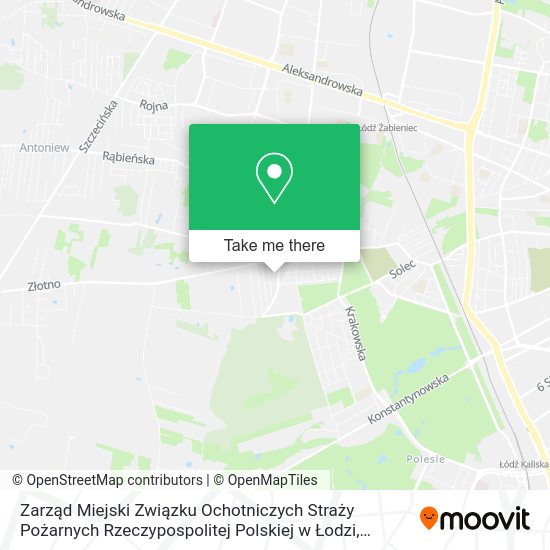 Zarząd Miejski Związku Ochotniczych Straży Pożarnych Rzeczypospolitej Polskiej w Łodzi map