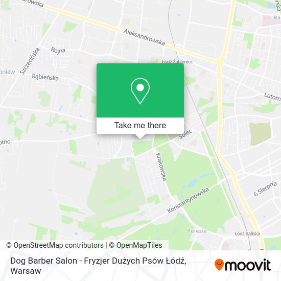 Карта Dog Barber Salon - Fryzjer Dużych Psów Łódź