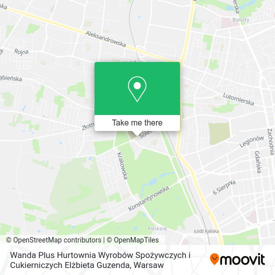 Wanda Plus Hurtownia Wyrobów Spożywczych i Cukierniczych Elżbieta Guzenda map