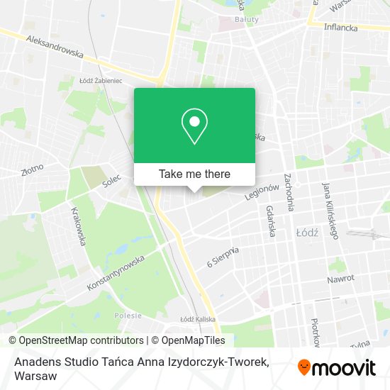 Anadens Studio Tańca Anna Izydorczyk-Tworek map