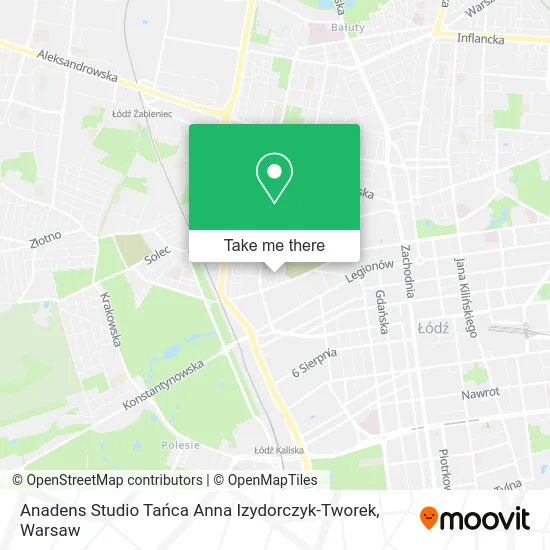 Карта Anadens Studio Tańca Anna Izydorczyk-Tworek