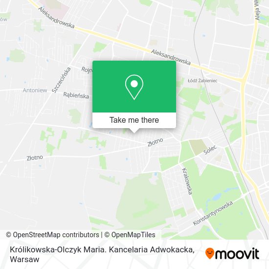 Królikowska-Olczyk Maria. Kancelaria Adwokacka map