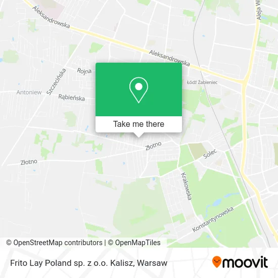 Карта Frito Lay Poland sp. z o.o. Kalisz