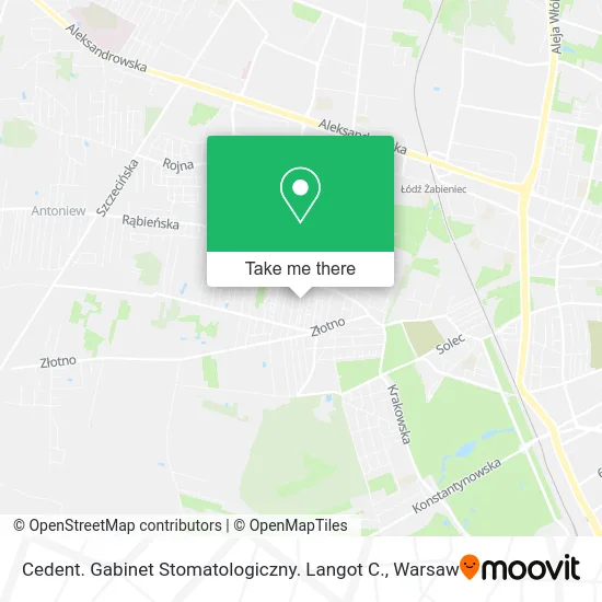 Карта Cedent. Gabinet Stomatologiczny. Langot C.