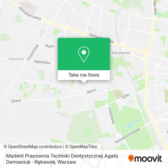 Madent Pracownia Techniki Dentystycznej Agata Demianiuk - Rękawek map