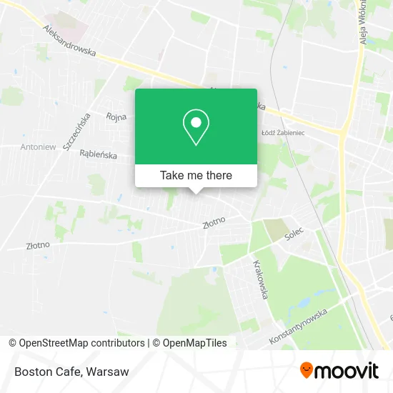 Карта Boston Cafe