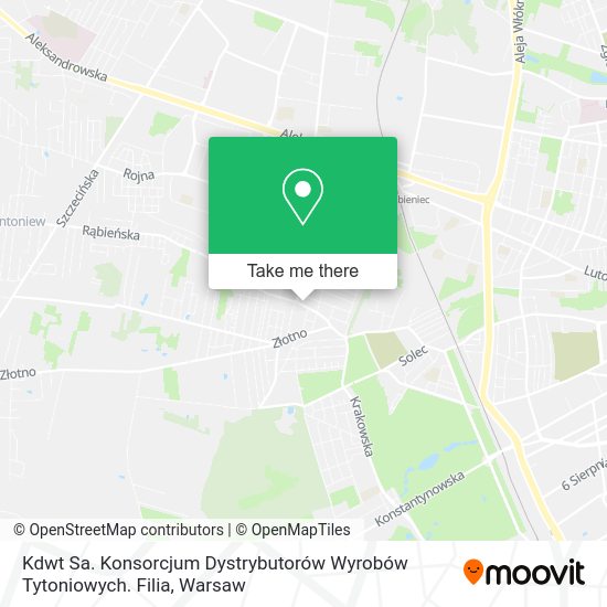 Kdwt Sa. Konsorcjum Dystrybutorów Wyrobów Tytoniowych. Filia map