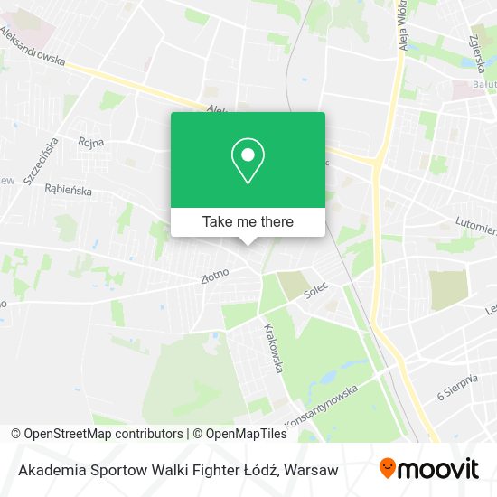 Akademia Sportow Walki Fighter Łódź map