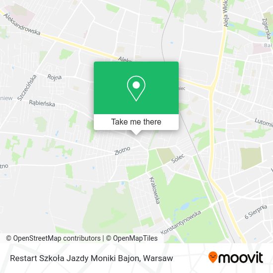 Restart Szkoła Jazdy Moniki Bajon map