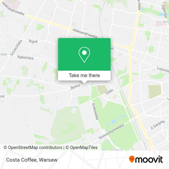 Costa Coffee map