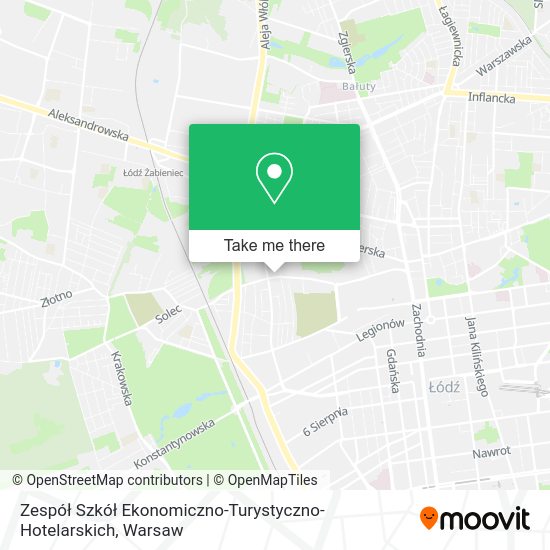 Zespół Szkół Ekonomiczno-Turystyczno-Hotelarskich map