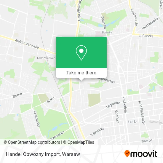 Карта Handel Obwozny Import