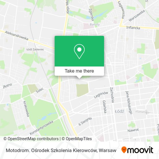 Motodrom. Ośrodek Szkolenia Kierowców map