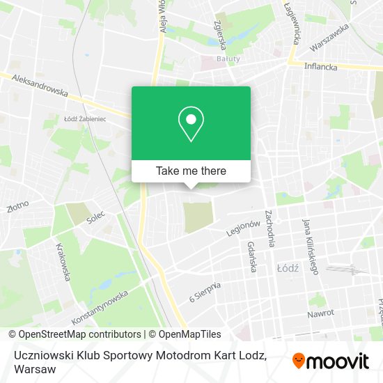 Uczniowski Klub Sportowy Motodrom Kart Lodz map