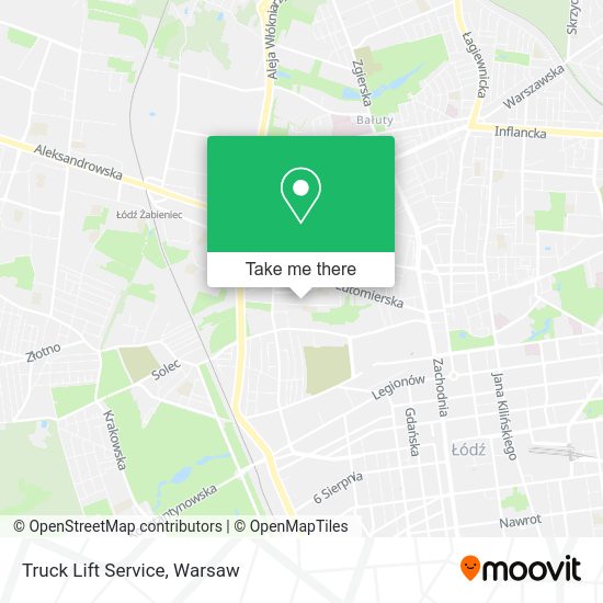 Truck Lift Service map