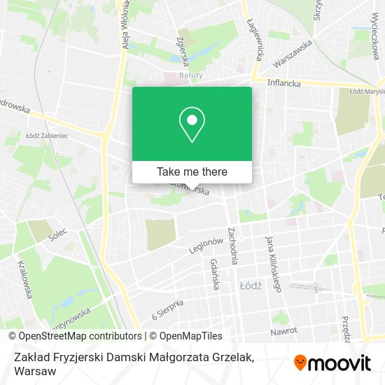 Zakład Fryzjerski Damski Małgorzata Grzelak map