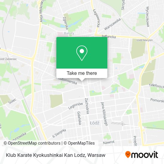 Klub Karate Kyokushinkai Kan Lodz map