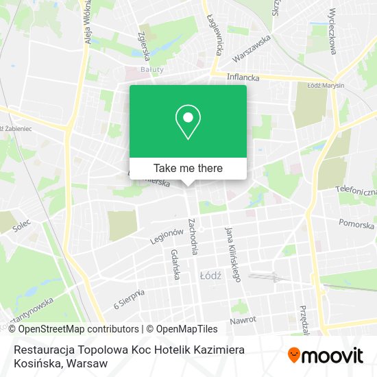 Карта Restauracja Topolowa Koc Hotelik Kazimiera Kosińska