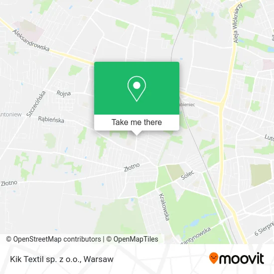 Карта Kik Textil sp. z o.o.