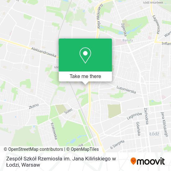 Zespół Szkół Rzemiosła im. Jana Kilińskiego w Łodzi map