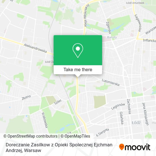 Doreczanie Zasilkow z Opieki Spolecznej Ejchman Andrzej map