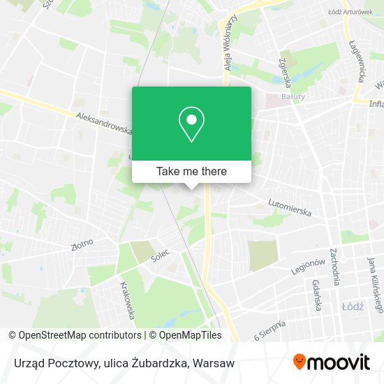 Urząd Pocztowy, ulica Żubardzka map