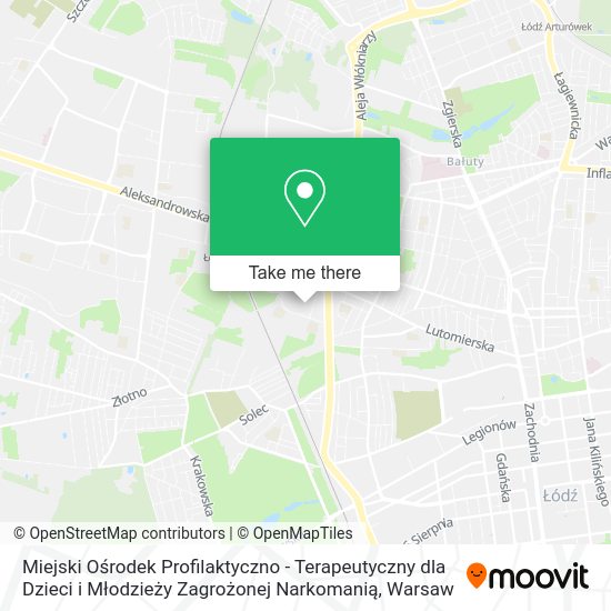 Miejski Ośrodek Profilaktyczno - Terapeutyczny dla Dzieci i Młodzieży Zagrożonej Narkomanią map