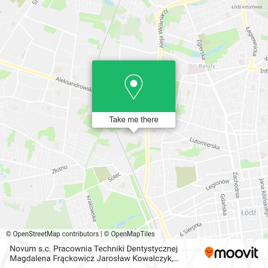 Novum s.c. Pracownia Techniki Dentystycznej Magdalena Frąckowicz Jarosław Kowalczyk map