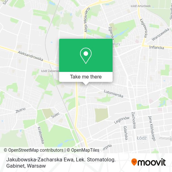 Jakubowska-Zacharska Ewa, Lek. Stomatolog. Gabinet map