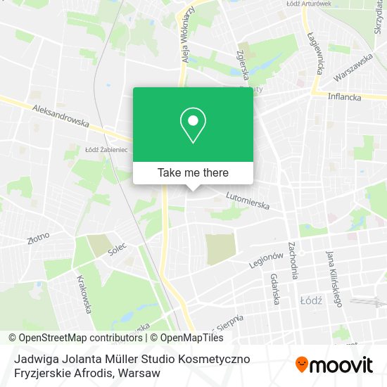 Jadwiga Jolanta Müller Studio Kosmetyczno Fryzjerskie Afrodis map