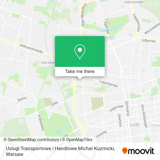 Карта Uslugi Transportowe i Handlowe Michal Kuzmicki