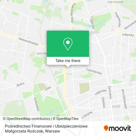 Pośrednictwo Finansowe i Ubezpieczeniowe Małgorzata Rośczak map