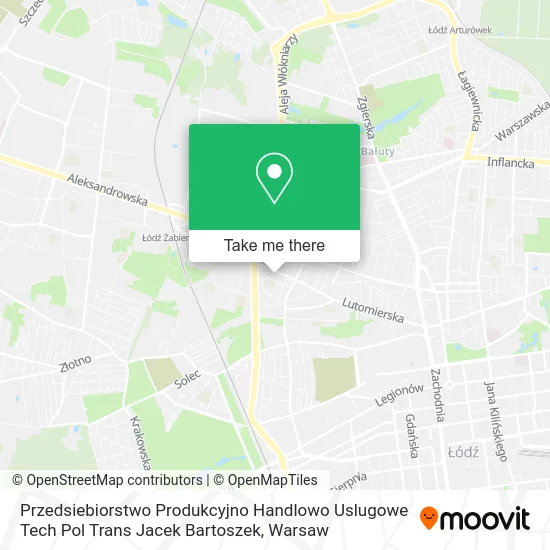 Przedsiebiorstwo Produkcyjno Handlowo Uslugowe Tech Pol Trans Jacek Bartoszek map
