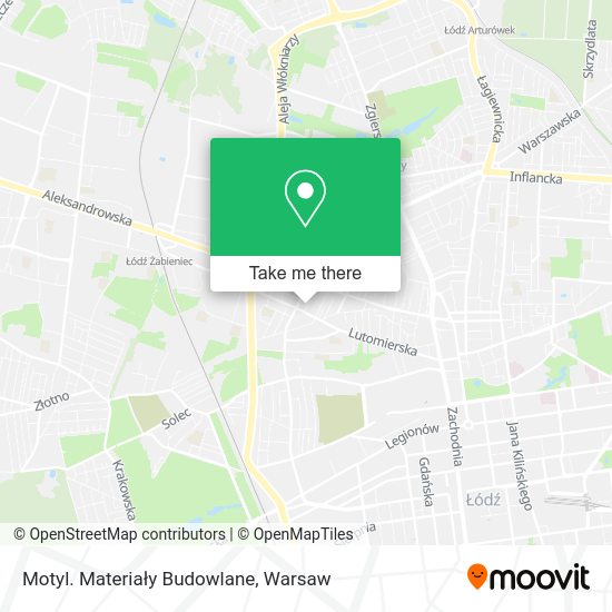 Motyl. Materiały Budowlane map