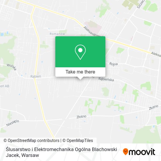 Ślusarstwo i Elektromechanika Ogólna Blachowski Jacek map