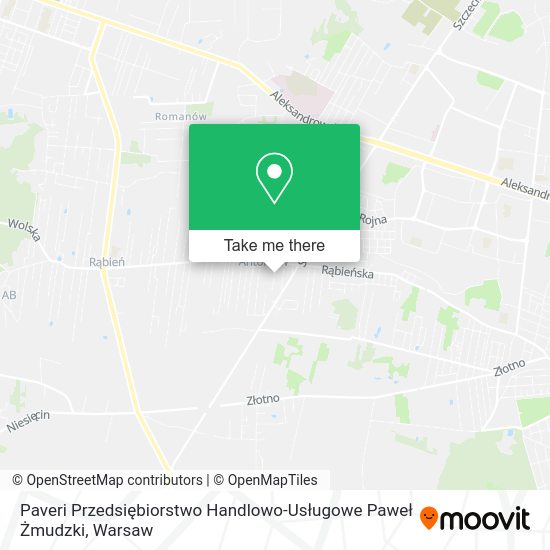 Paveri Przedsiębiorstwo Handlowo-Usługowe Paweł Żmudzki map