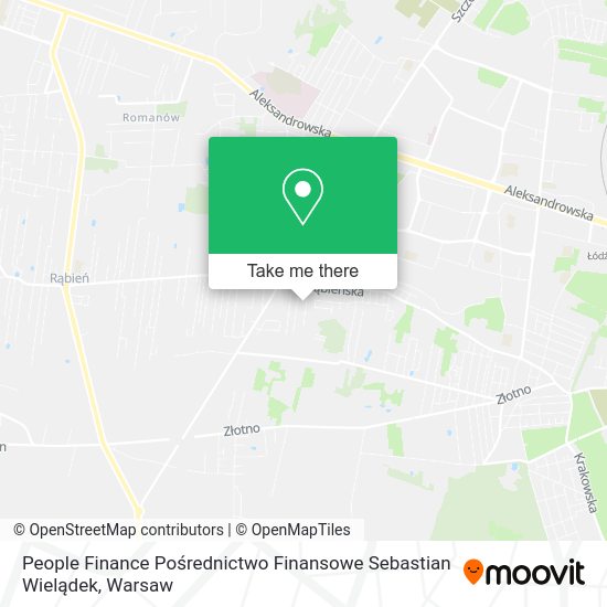 Карта People Finance Pośrednictwo Finansowe Sebastian Wielądek