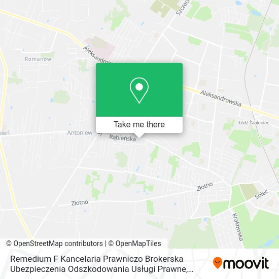 Remedium F Kancelaria Prawniczo Brokerska Ubezpieczenia Odszkodowania Usługi Prawne map