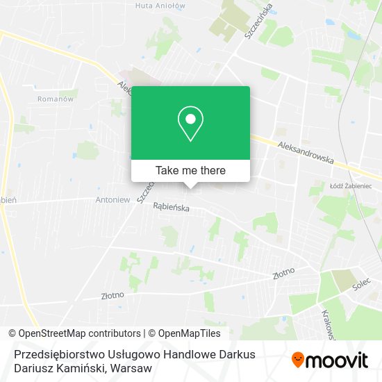 Przedsiębiorstwo Usługowo Handlowe Darkus Dariusz Kamiński map