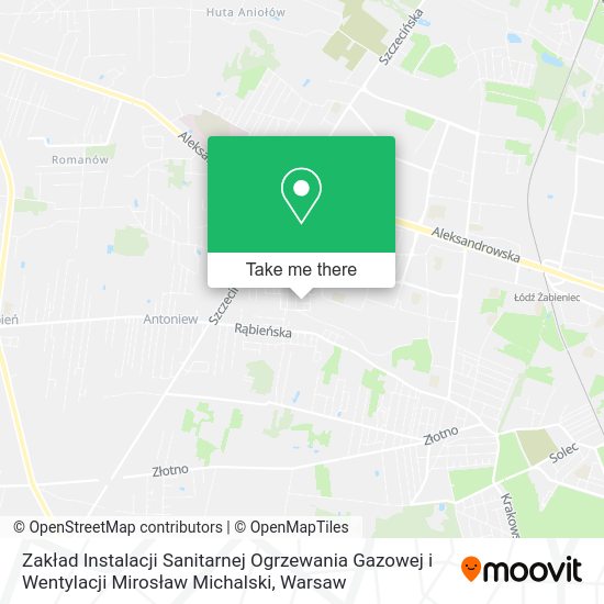 Zakład Instalacji Sanitarnej Ogrzewania Gazowej i Wentylacji Mirosław Michalski map