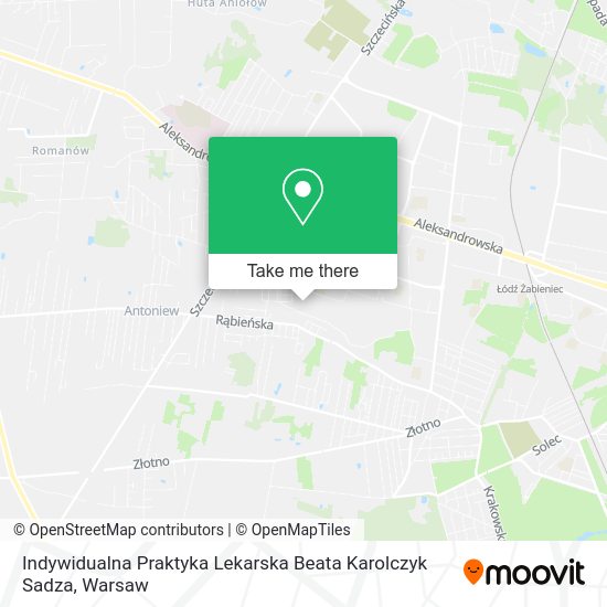 Indywidualna Praktyka Lekarska Beata Karolczyk Sadza map