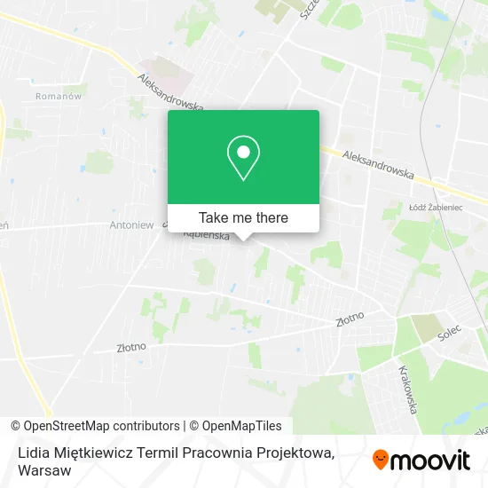 Карта Lidia Miętkiewicz Termil Pracownia Projektowa