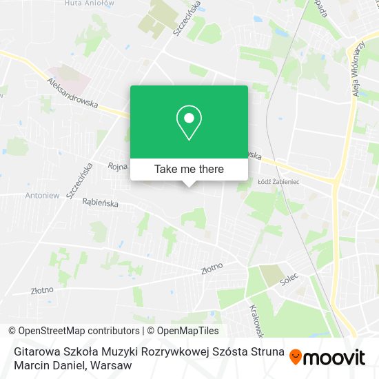 Gitarowa Szkoła Muzyki Rozrywkowej Szósta Struna Marcin Daniel map